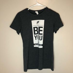 BELLA -  Dark Gray/Black Graphic Tee